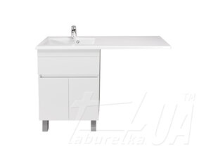 Тумба с умывальником крылом над стиральной машиной "City White 60"
