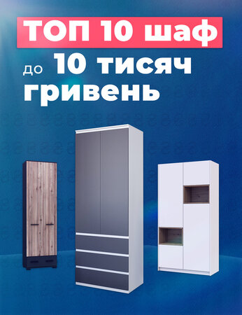 ТОП 10 шаф до 10 тисяч гривень