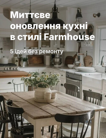 5 дизайнерських оновлень, які миттєво освіжать Вашу кухню в стилі модерн-фармхаус — і жодного ремонту не потрібно