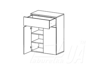 Тумба  KOM2D1S "Лондон"